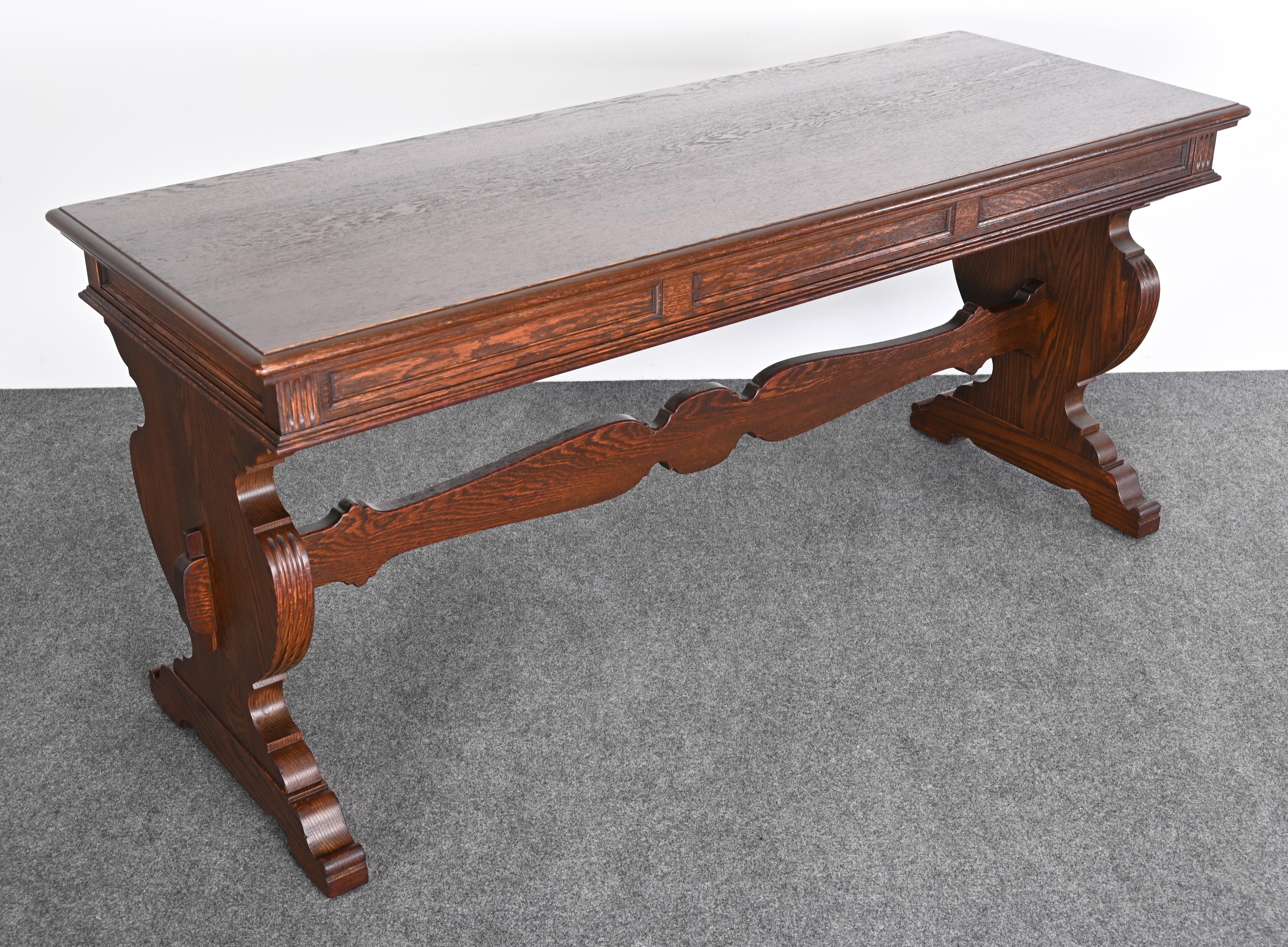 Dark Oak Console or Sofa Table by Irving & Casson, 1920s 4