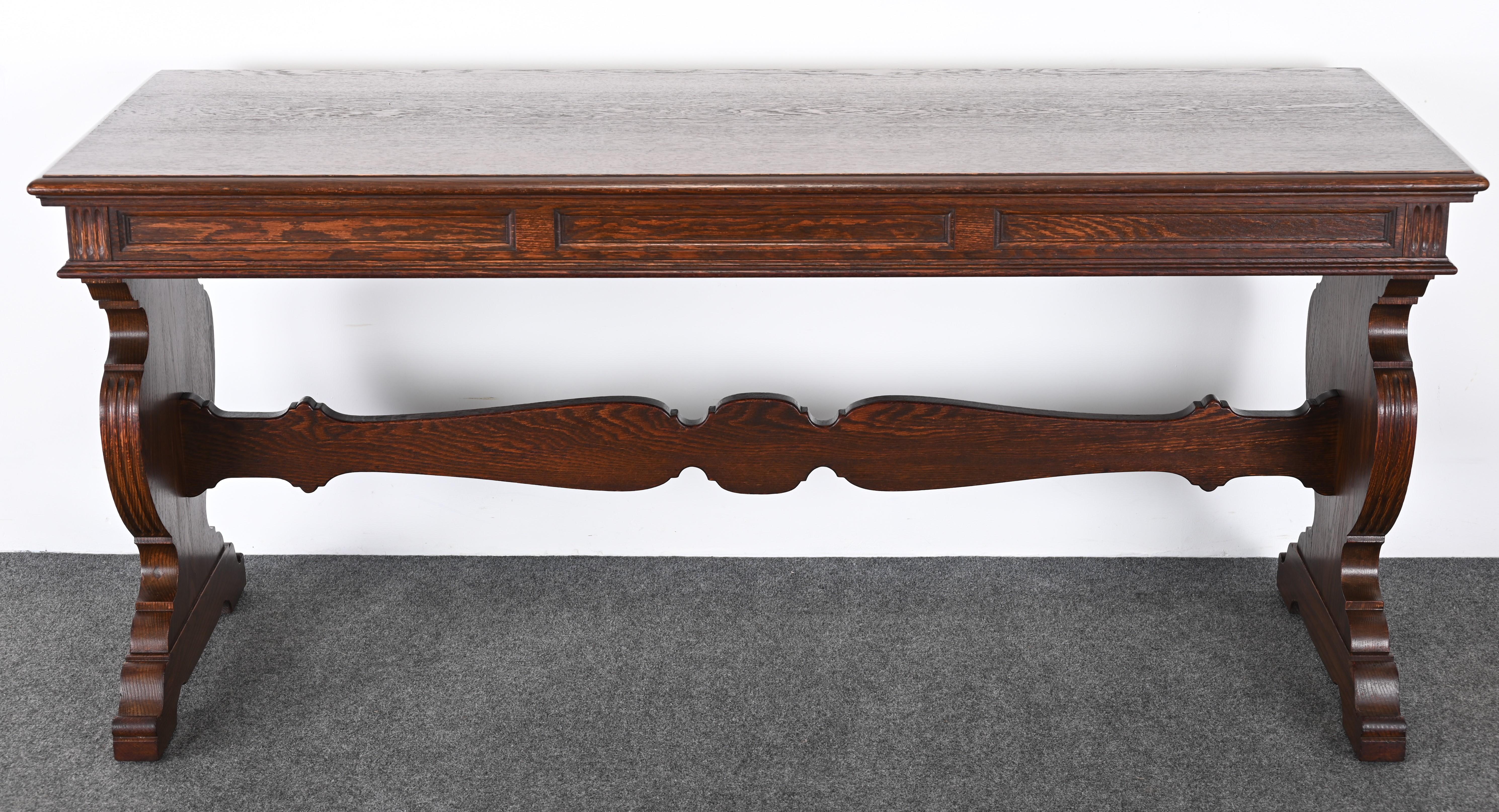 Dark Oak Console or Sofa Table by Irving & Casson, 1920s 5