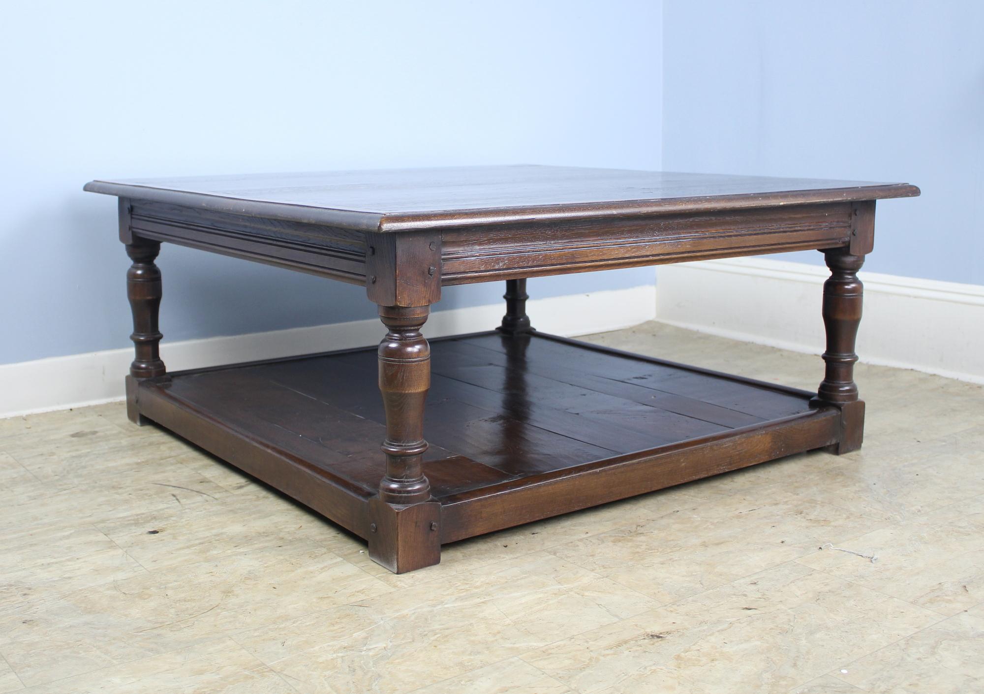 brown oak coffee table