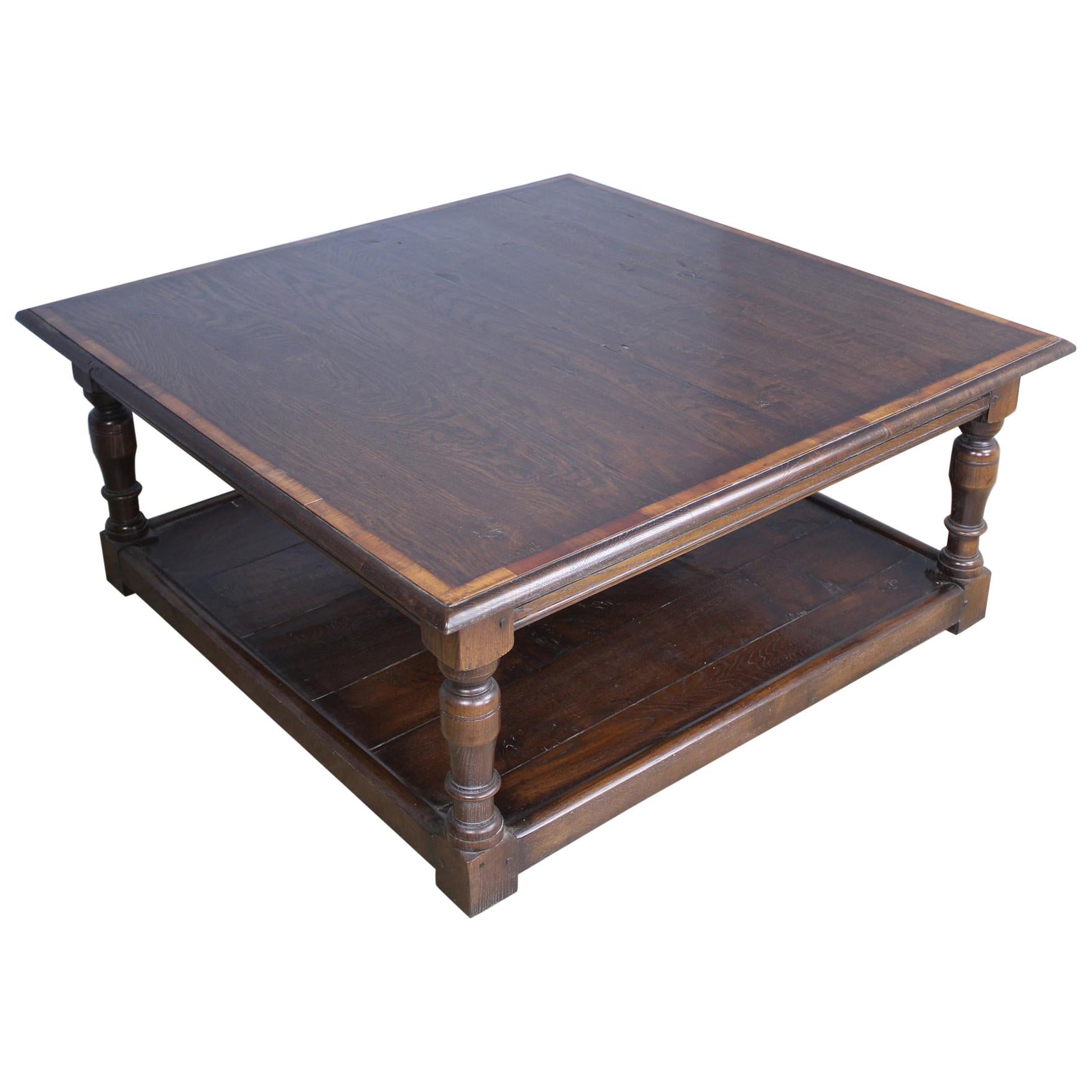 Dark Oak English Potboard Coffee Table