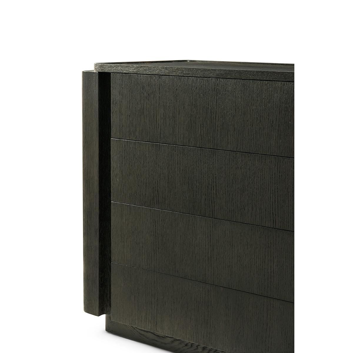 Wood Dark Oak Modern Dresser For Sale
