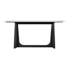 Dark Oak Modern Quartz Top Console Table