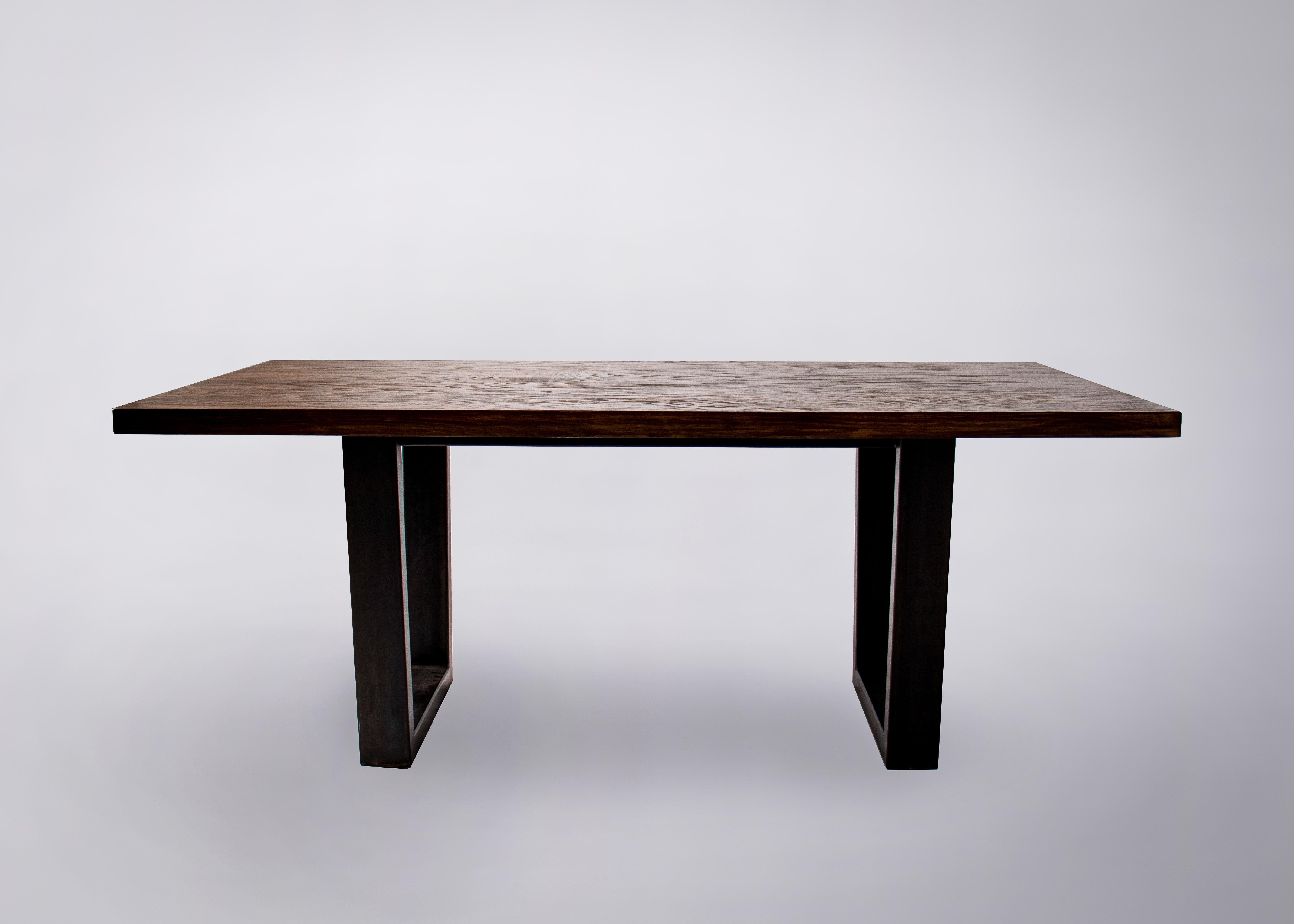 Contemporary Dark Oak Office Desk For Sale