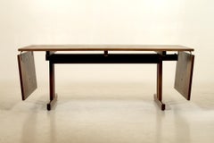 Dark oak Shaker drop-leaf dining table by Hans Wegner, Denmark.