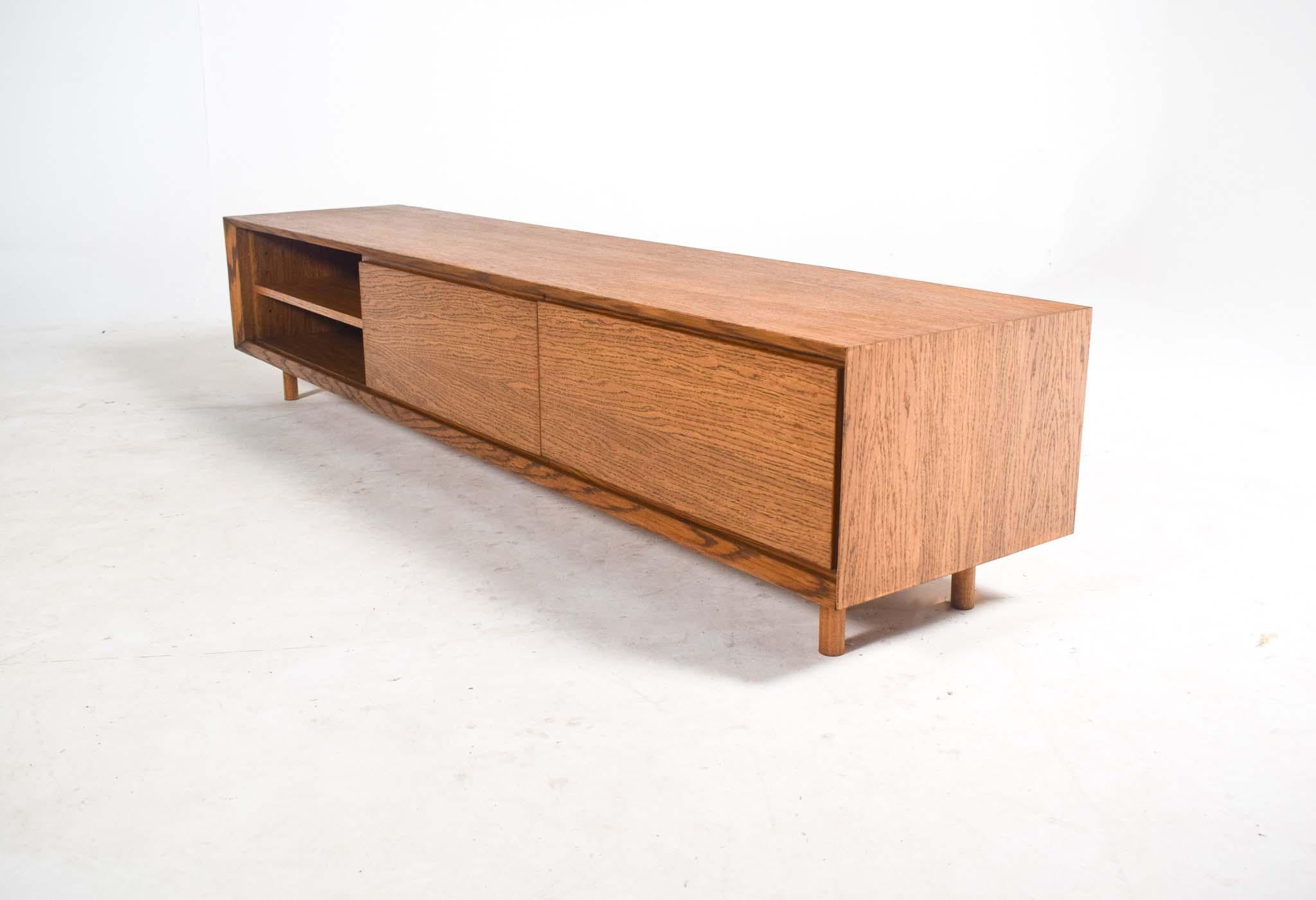 Dark Oak Sliding Door Sideboard Model A2 By Dust Wood For Sale 5