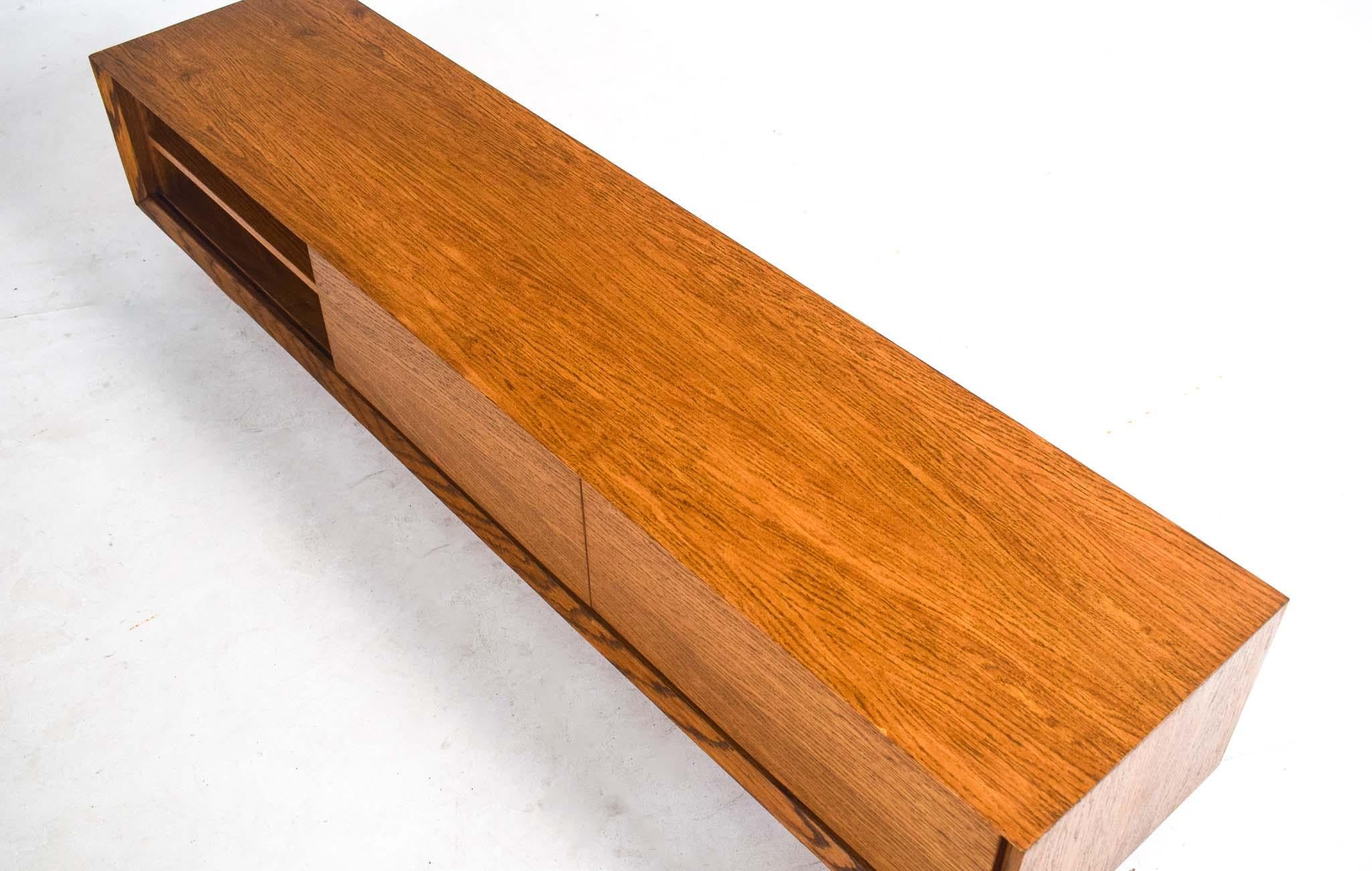 Dark Oak Sliding Door Sideboard Model A2 By Dust Wood For Sale 6