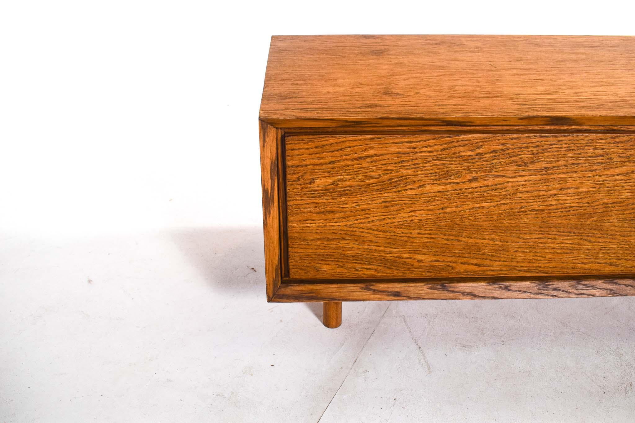 Dark Oak Sliding Door Sideboard Model A2 By Dust Wood In New Condition For Sale In Lisboa, Lisboa