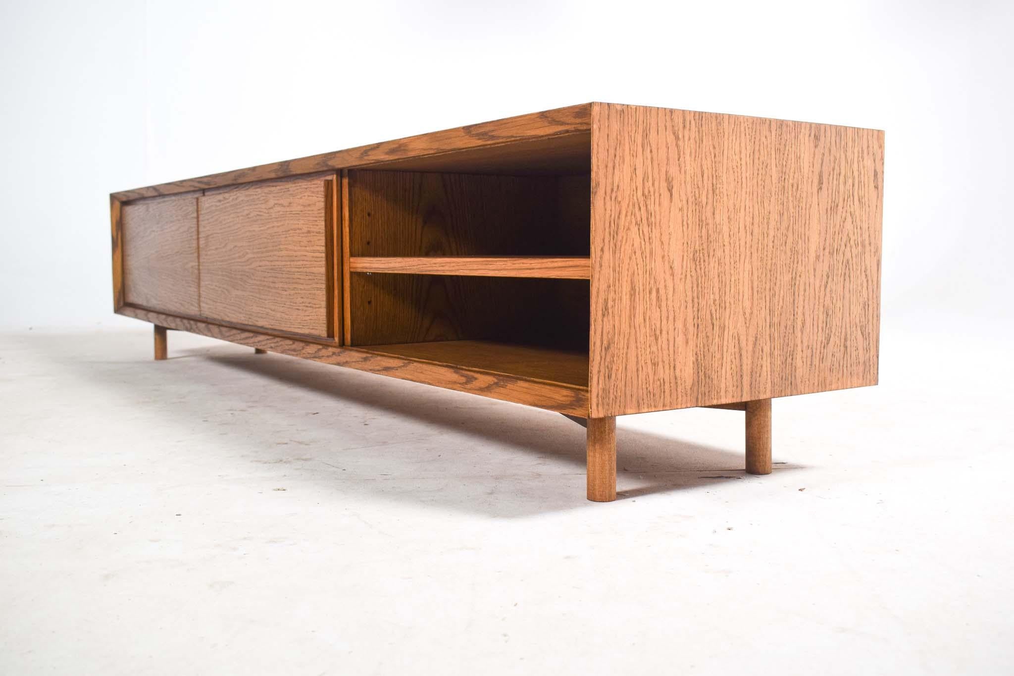 Dark Oak Sliding Door Sideboard Model A2 By Dust Wood For Sale 1