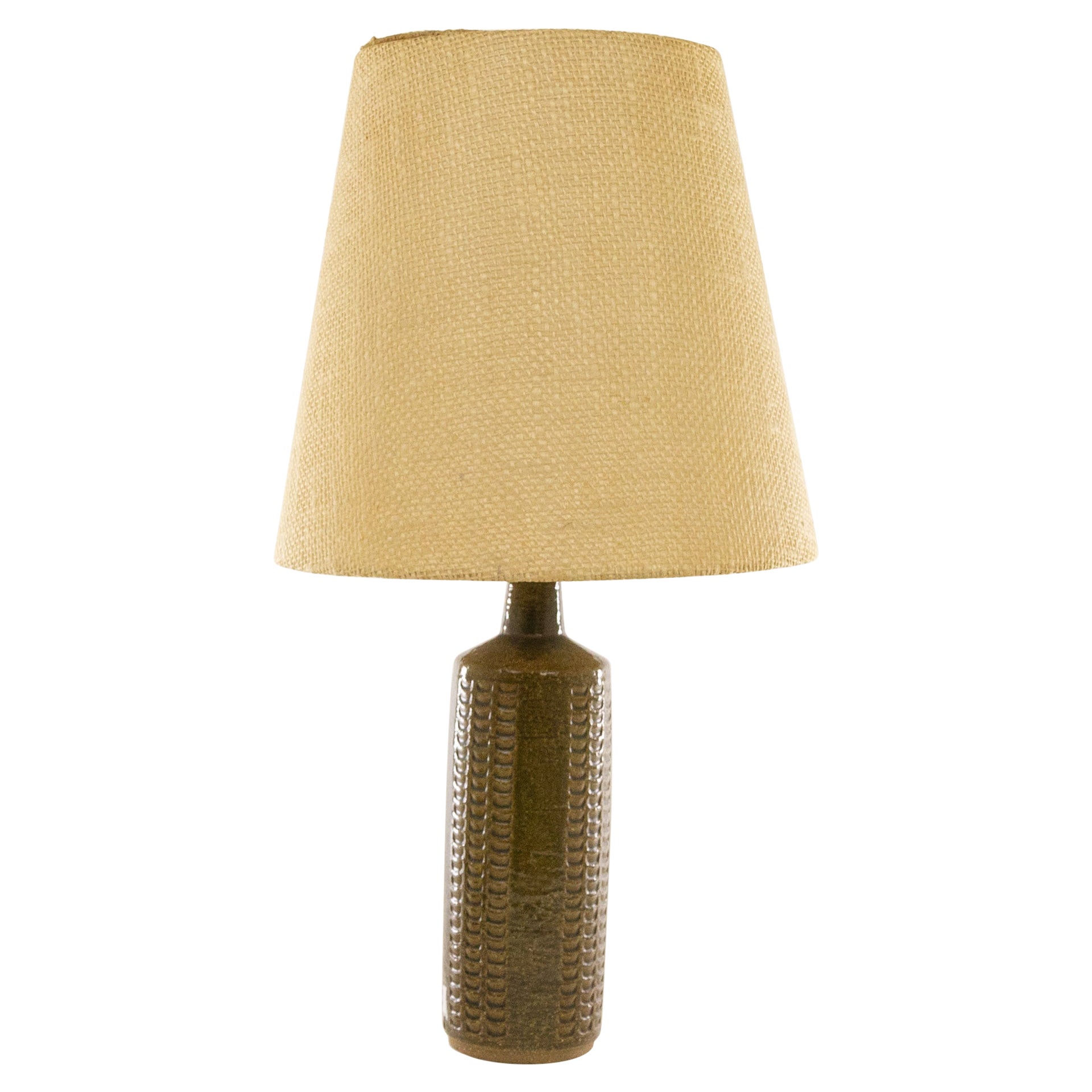 Dark Olive Palshus Table Lamp Model DL/27 by Annelise and Per Linnemann-Schmidt