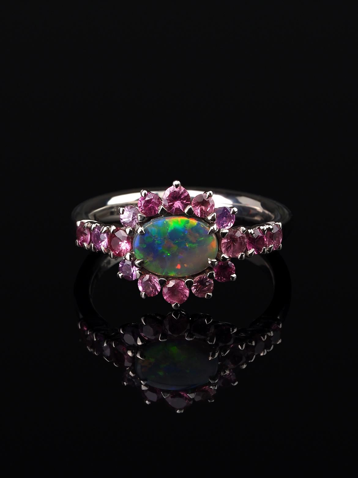 dark pink diamond ring