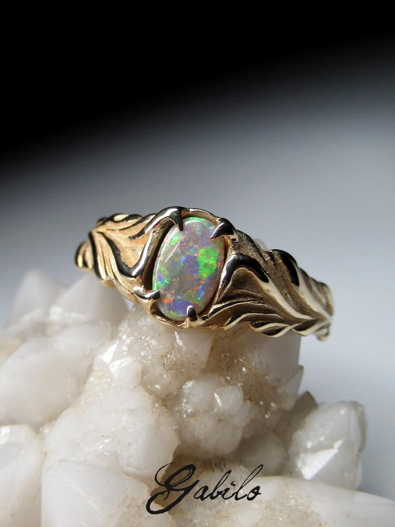 flower opal ring