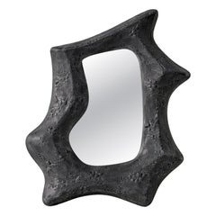 Dark Organic Ceramic Wall Mirror by Maku Ceramic