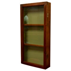 Dark Pine Wall Hanging Display Cabinet
