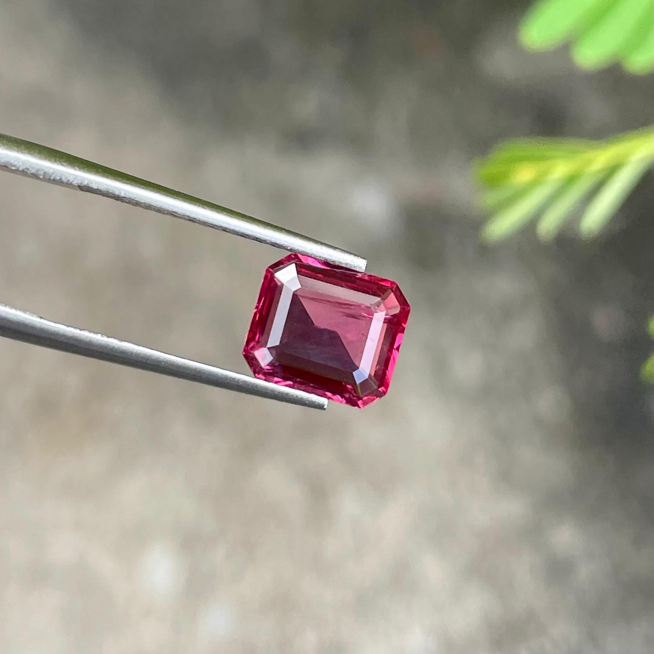 Weight 2.20 carats 
Dim 8.9x7.8x3.1 mm
Origin Burma
Cut Emerald
Treatment None
Shape Octagon
Clarity SI





Introducing the Dark Pink Loose Spinel, a truly captivating gemstone with a weight of 2.20 carats and an elegant emerald cut that enhances