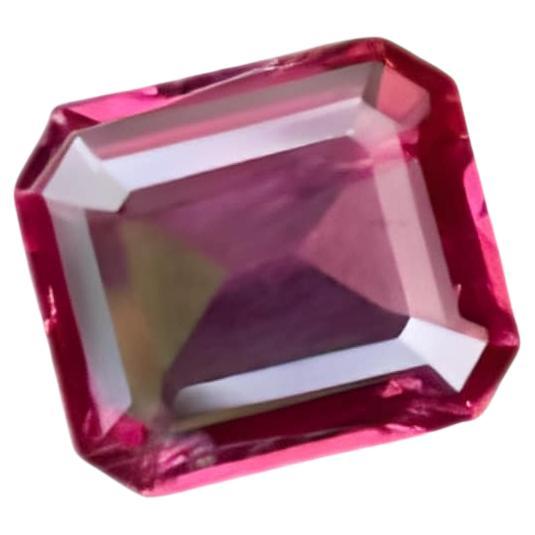 Dark Pink Loose Spinel 2.20 carats Emerald Cut Natural Brumes Gemstone For Sale