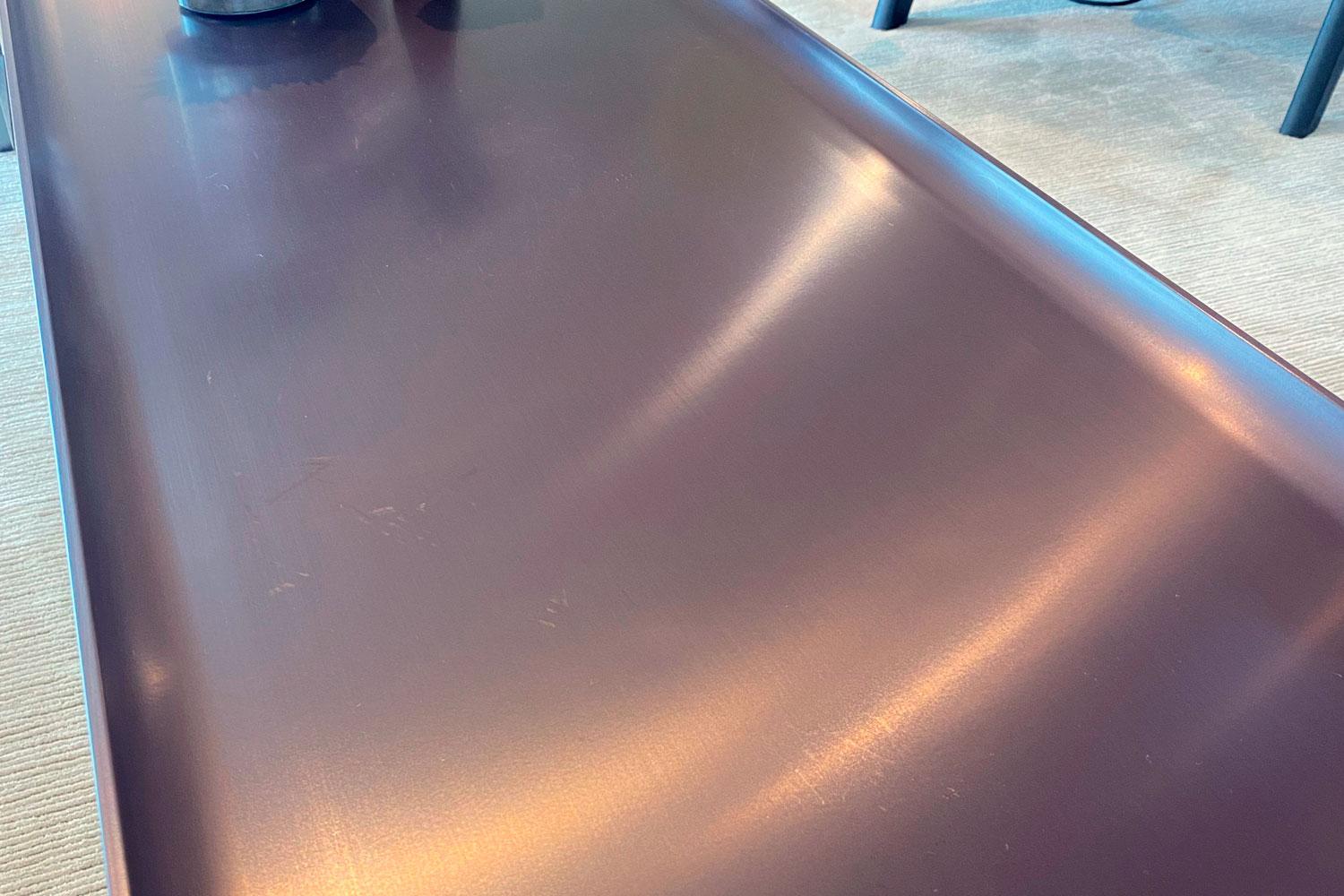 Dark Plum Shellac Rectangular Coffee Table, B&B Italia In Good Condition In Tulsa, OK