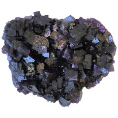 Dark Purple Fluorite Natural Mineral Stone Decorative Object
