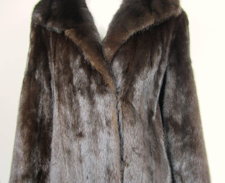 Dark Ranch Mink Coat Medium Stunning Classic Timeless For Sale at 1stdibs