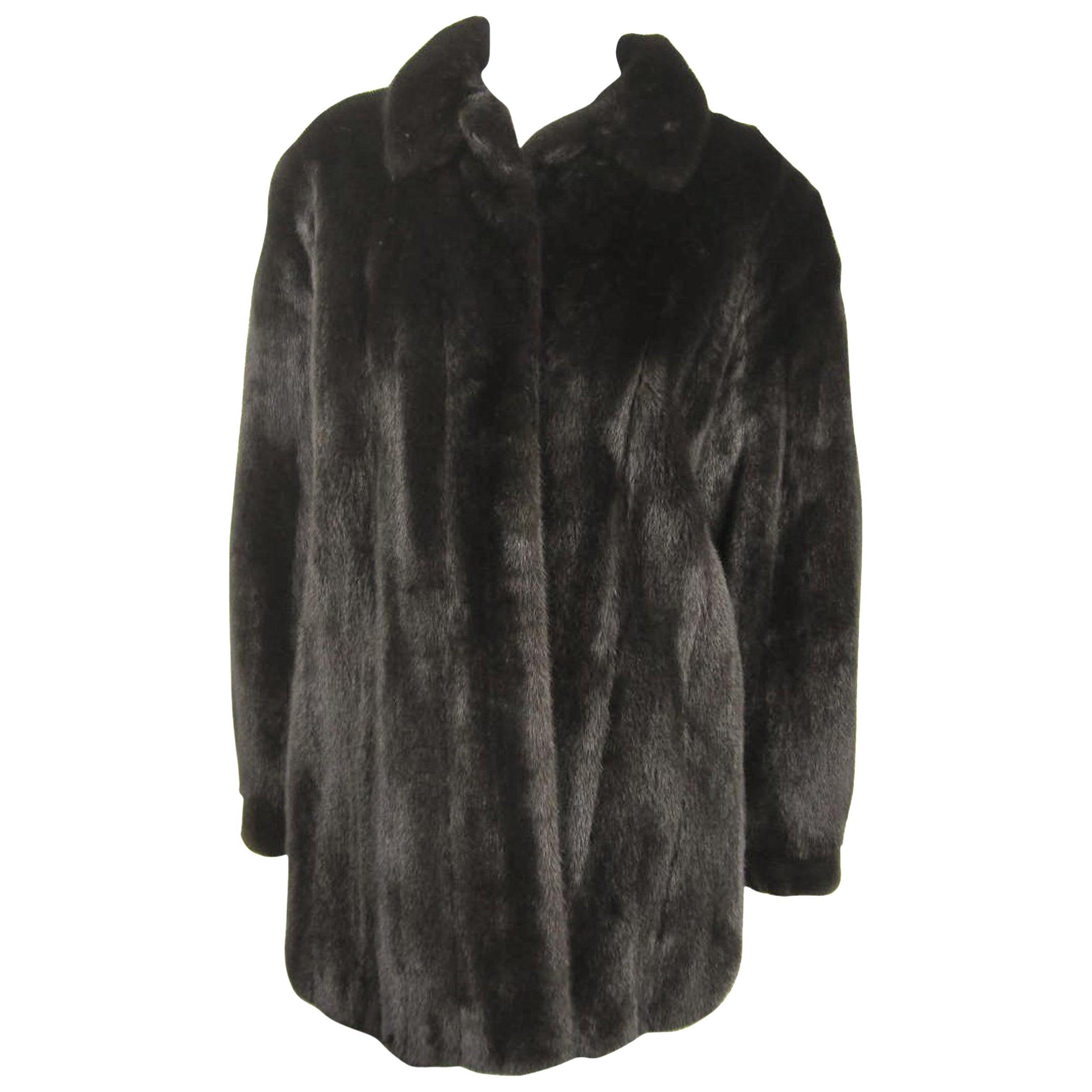 Dark Ranch Mink Jacket Coat Giorgio Sant' Angelo  For Sale