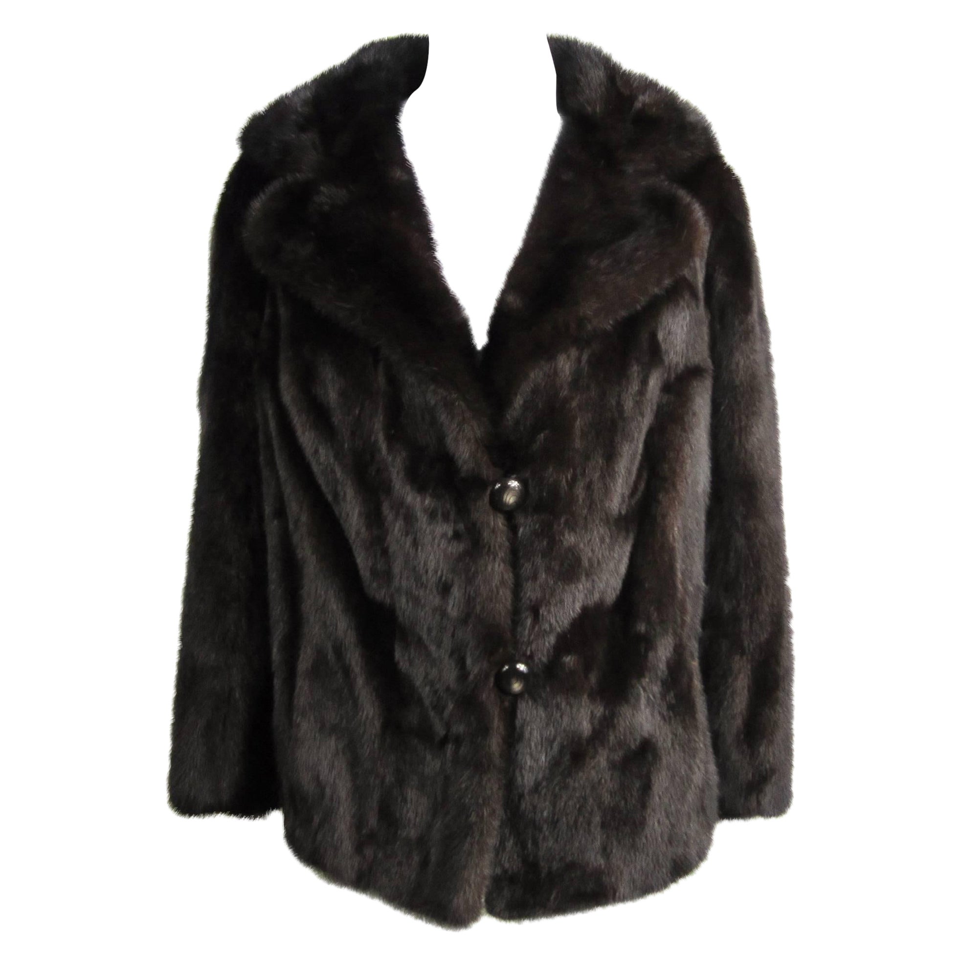 Giacca in visone Dark Ranch Cappotto vintage anni
60 M. Blaustein
