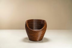 Dark Rattan Chair in the Style of Vivai del Sud, Italy 1970s