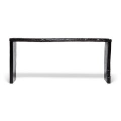 Dark Reclaimed Elm Waterfall Console Table