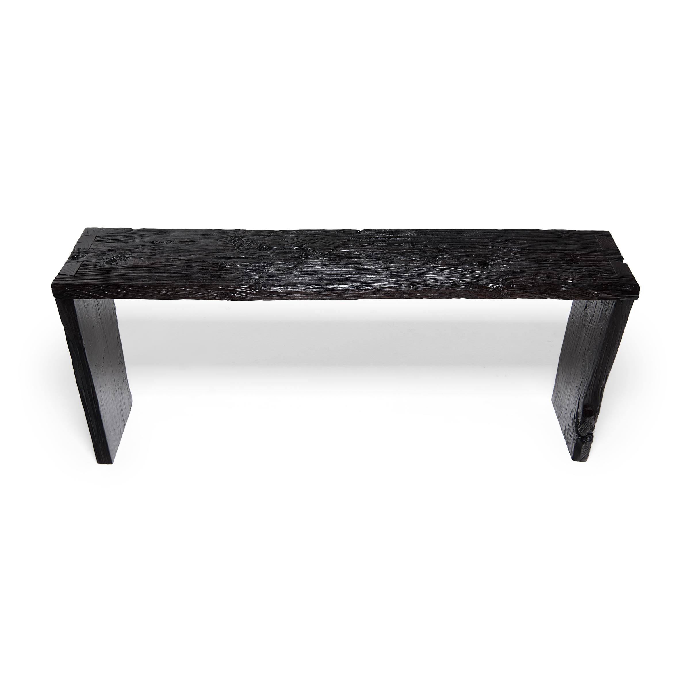 waterfall console table black