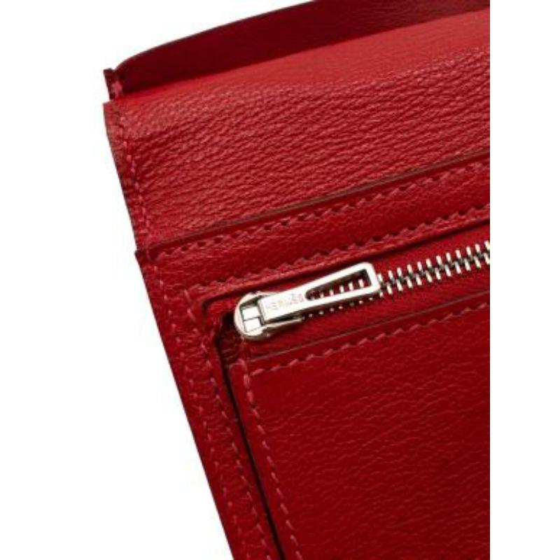Dark red Alligator pave diamond clasp long wallet For Sale 5