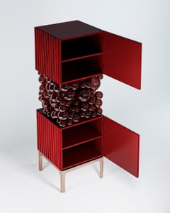 Dark-Red Cabinet, Bubbles Collection, Amazing Emotional Design for Your Interior