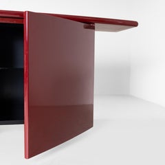 Dark red lacquered wooden sideboard, 1970