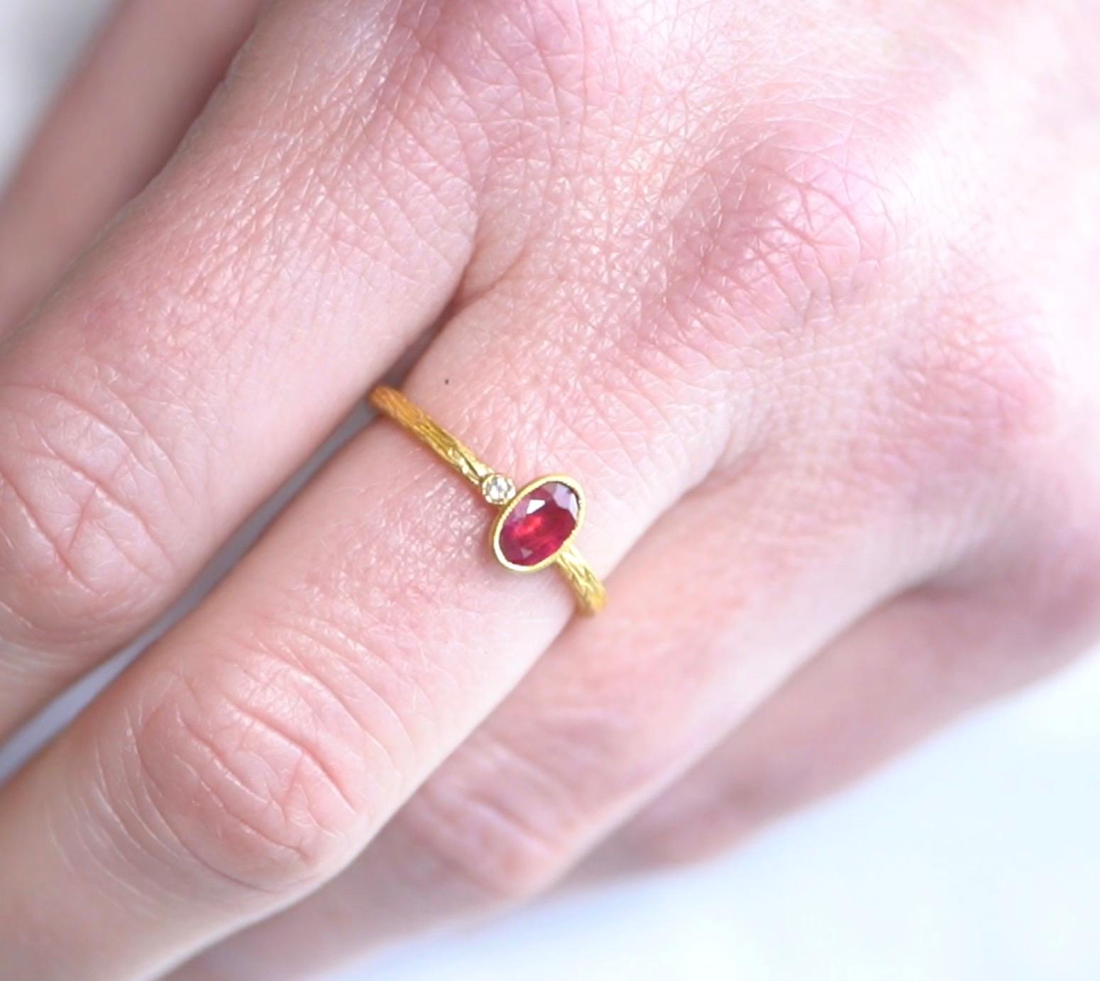 dark red ruby ring