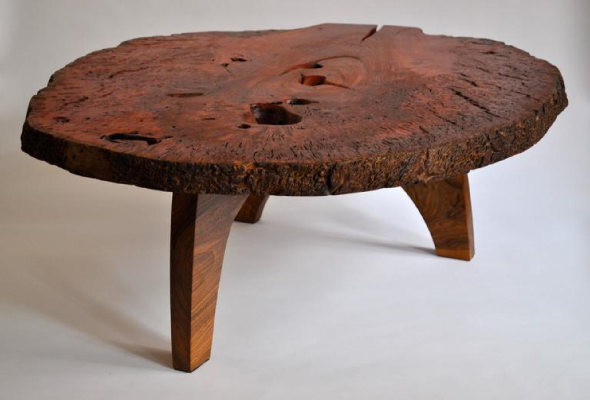 Organic Modern Dark Red Signed Table by Jörg Pietschmann For Sale