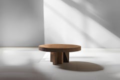 Table basse ronde teinte rouge foncé Eclipse Fundamenta 39 par NONO