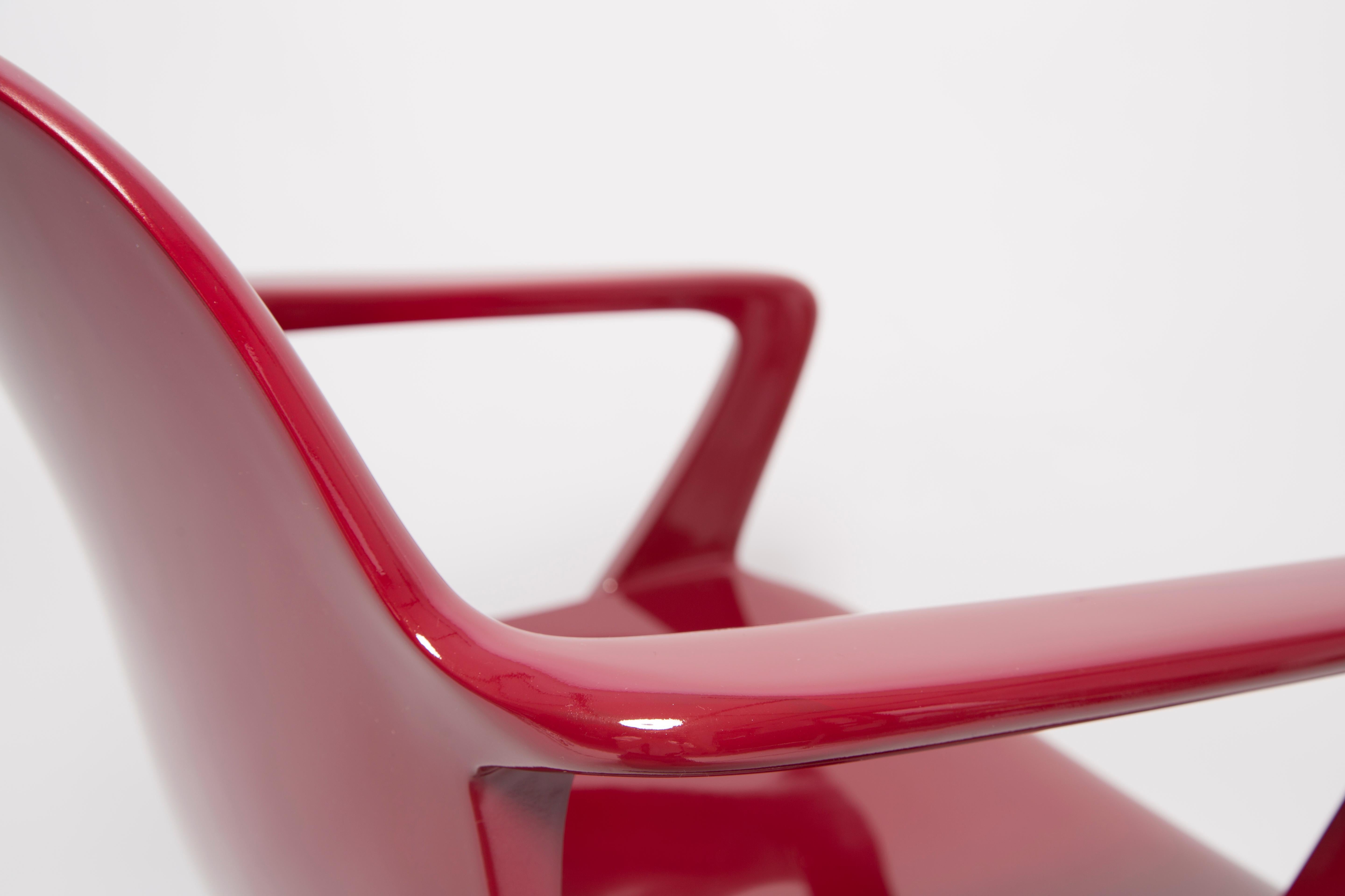 Dark Red Wine Kangaroo Chair Designed by Ernst Moeckl, Germany, 1968 For Sale 3