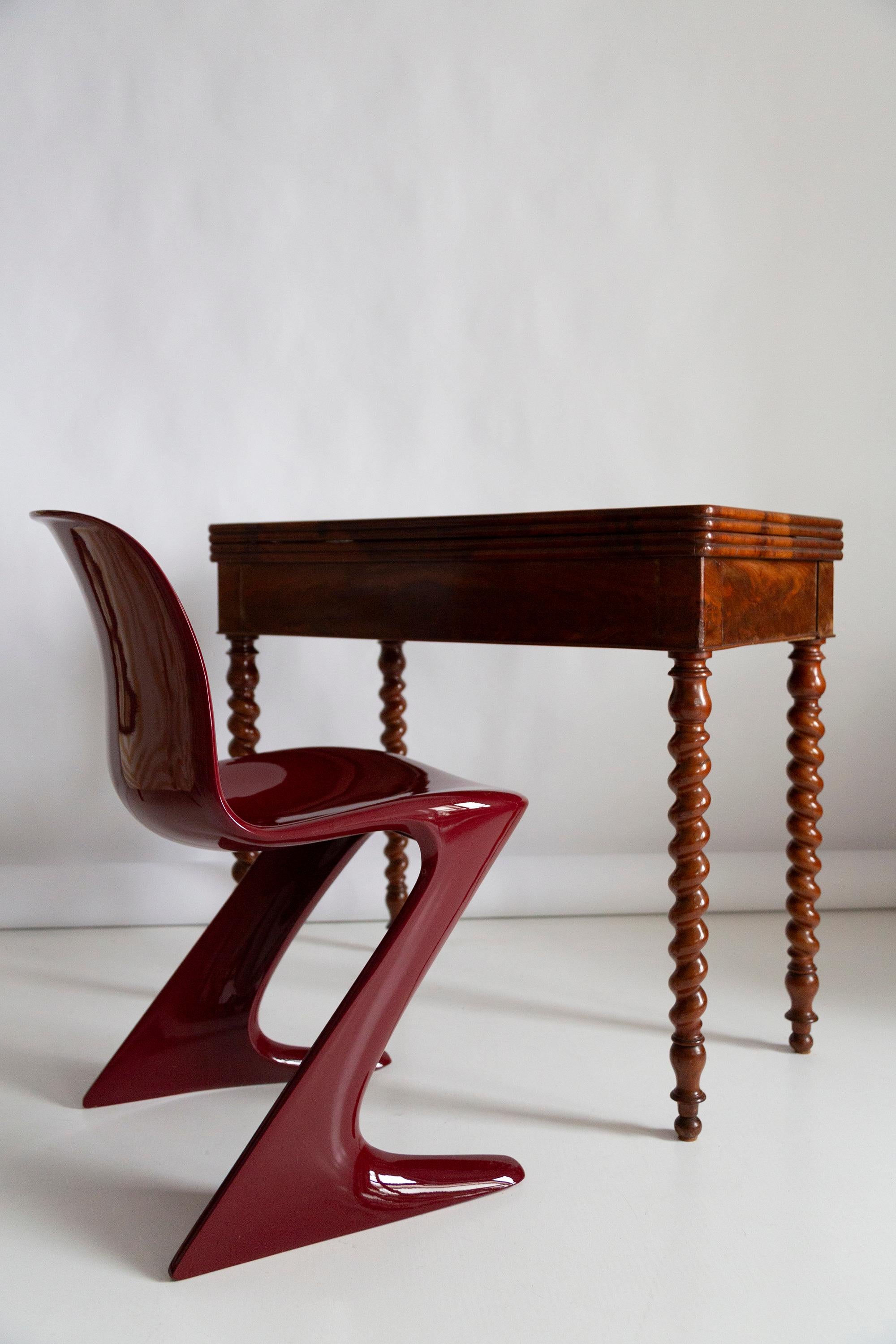 Dark Red Wine Kangaroo Chair Designed by Ernst Moeckl, Germany, 1968 For Sale 5