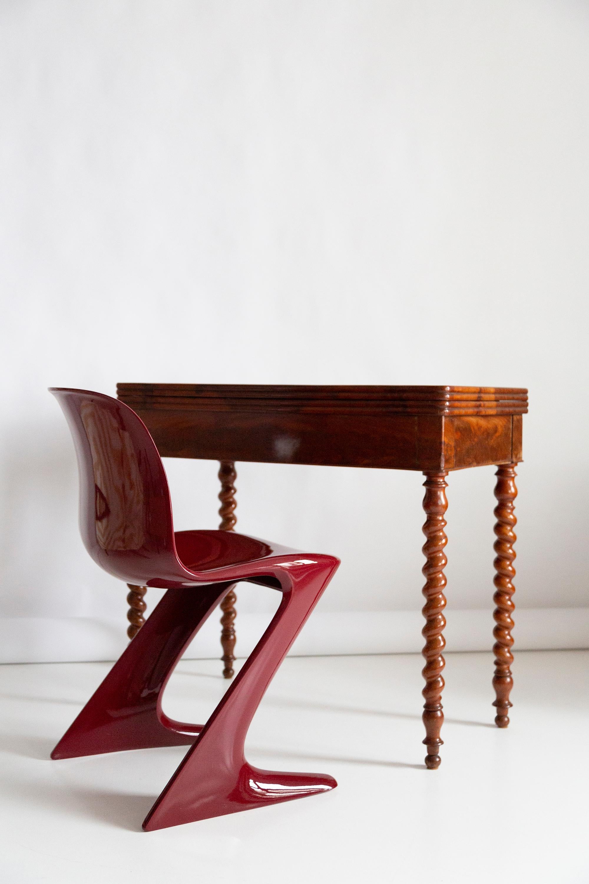 Dark Red Wine Kangaroo Chair Designed by Ernst Moeckl, Germany, 1968 For Sale 6