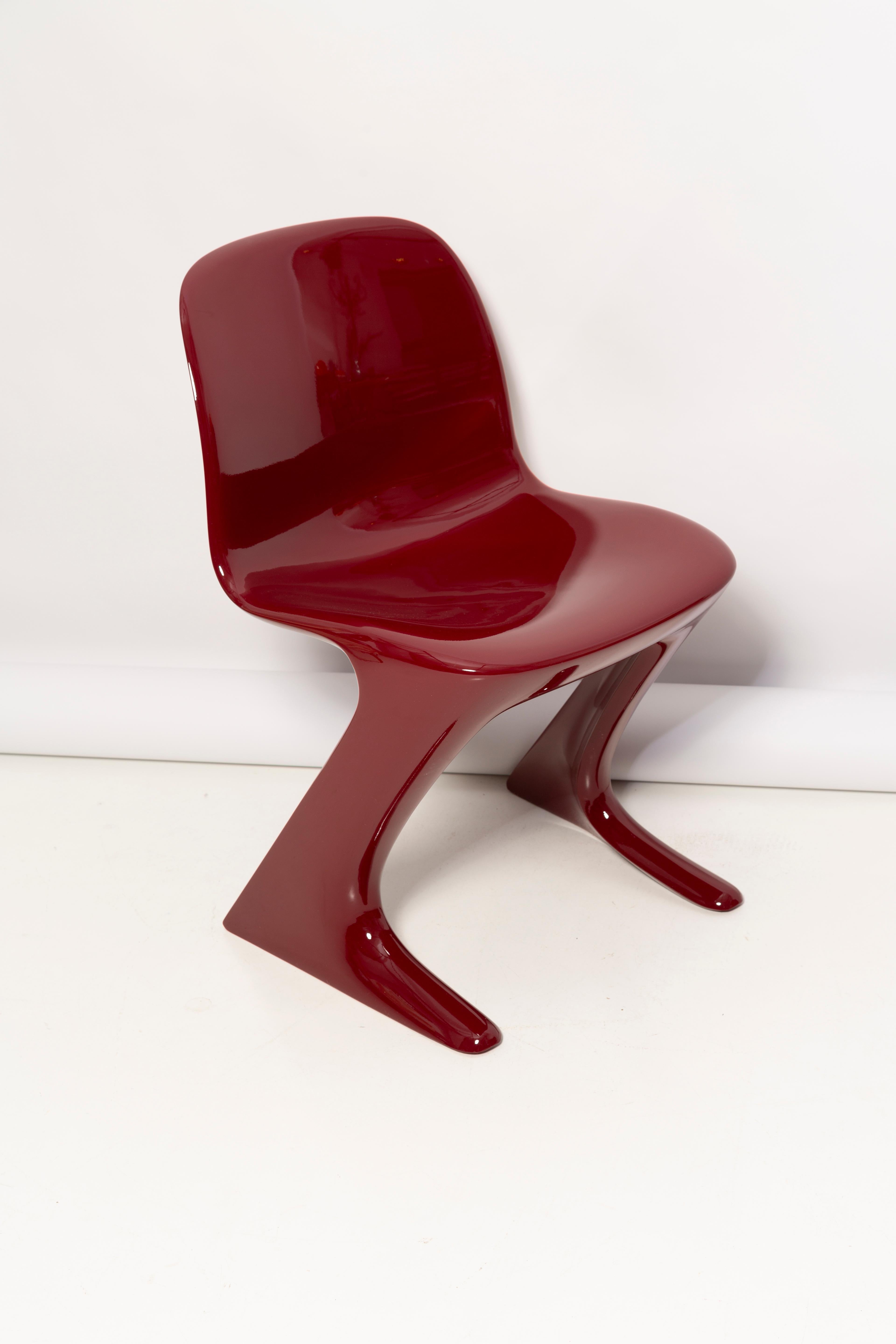 Dark Red Wine Kangaroo Chair Designed by Ernst Moeckl, Germany, 1968 In Excellent Condition For Sale In 05-080 Hornowek, PL
