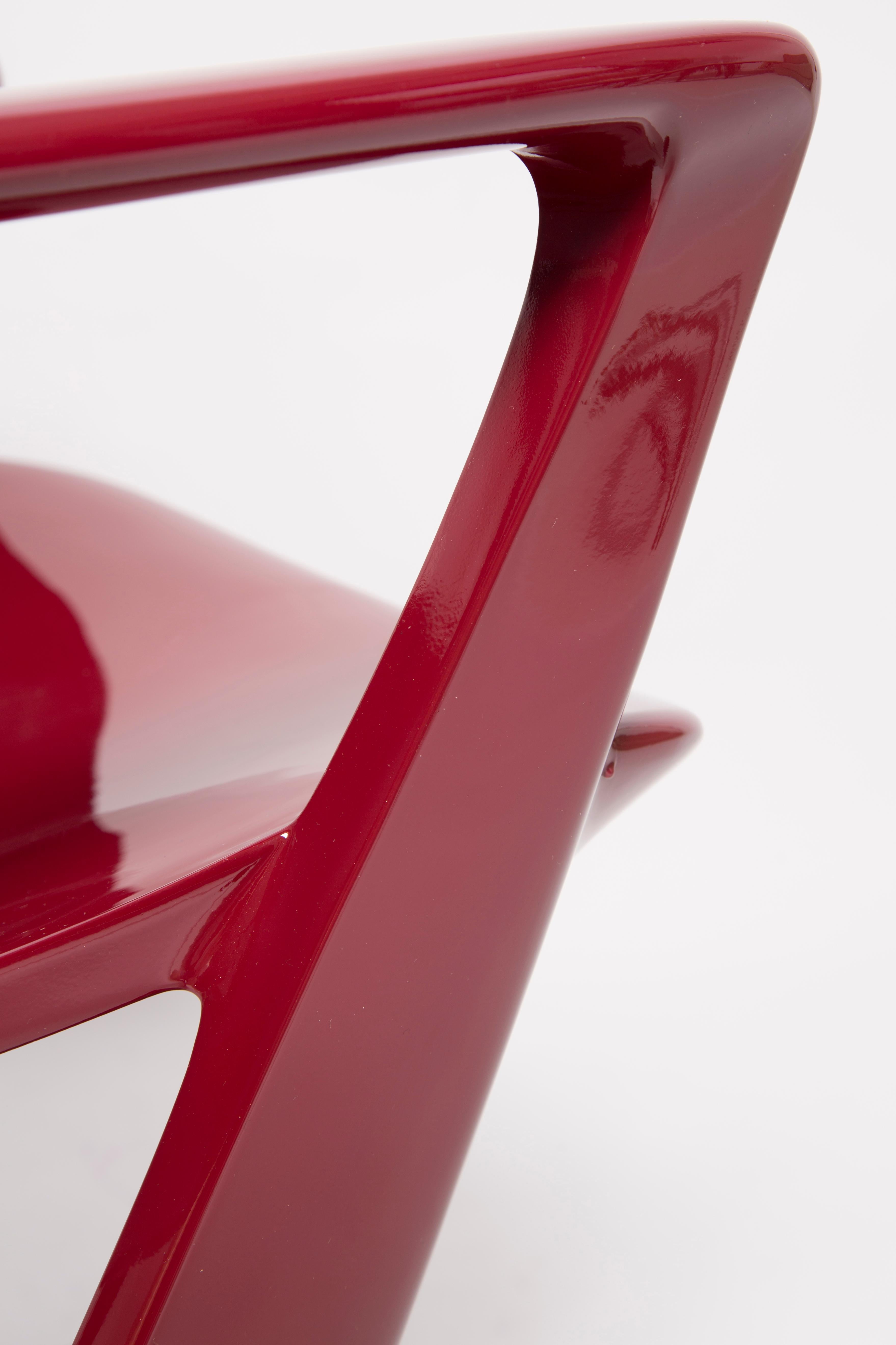 Dark Red Wine Kangaroo Chair Designed by Ernst Moeckl, Germany, 1968 For Sale 1