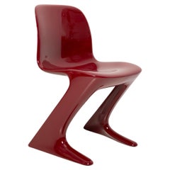 Vintage Dark Red Wine Kangaroo Chair Designed by Ernst Moeckl, Germany, 1968
