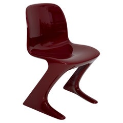 Vintage Dark Red Wine Kangaroo Chair Designed by Ernst Moeckl, Germany, 1968