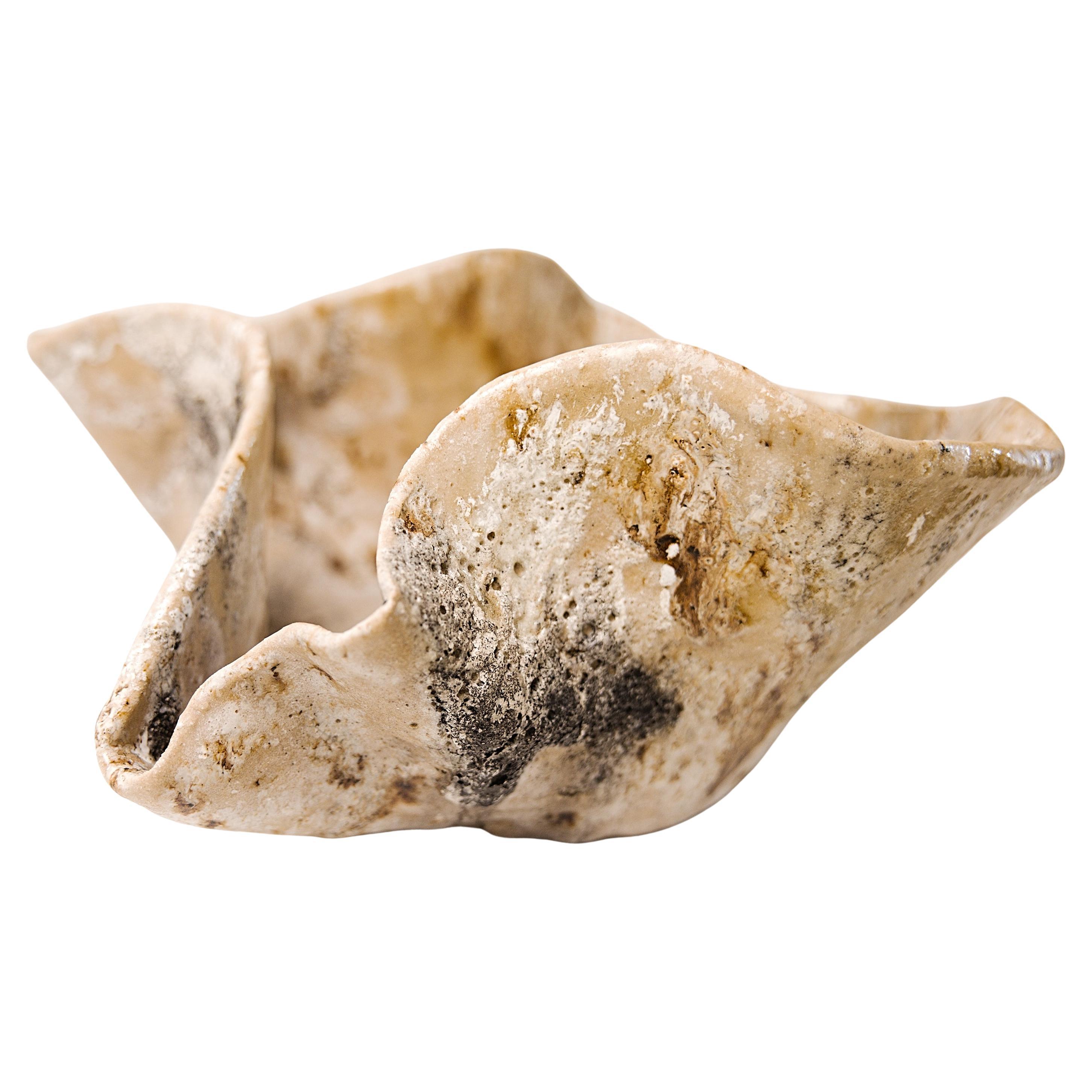 Bol en céramique sculpté Dark Reef free style Textured- Medium en vente