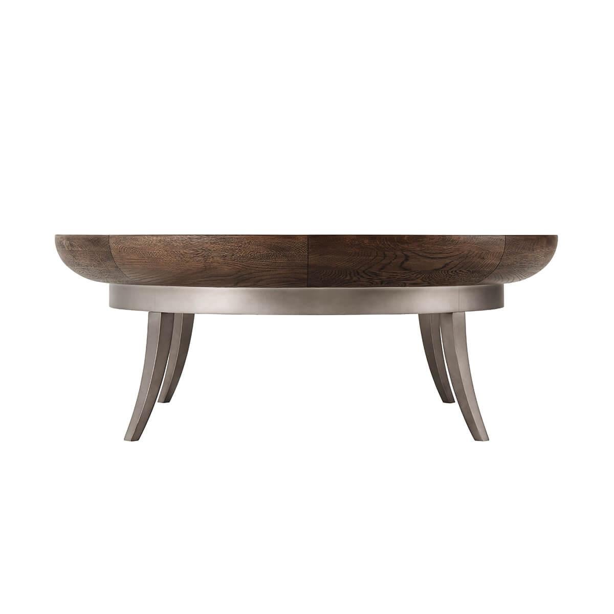 Modern Dark Rimmed Bowl Top Coffee Table For Sale