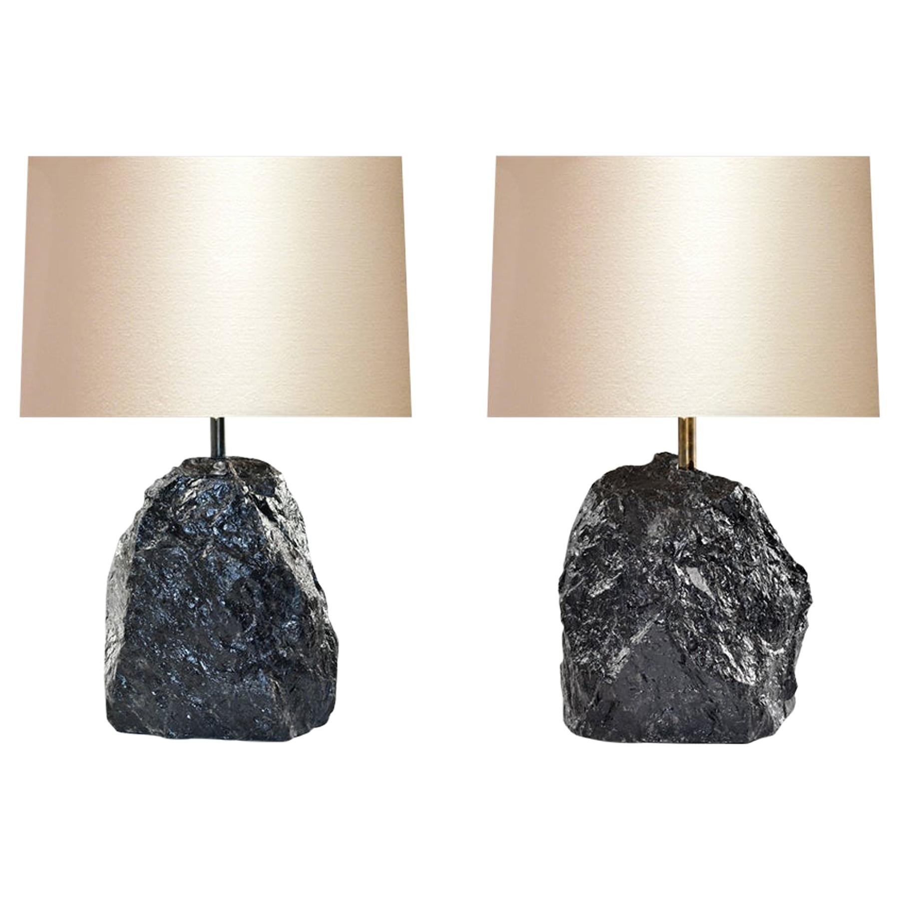 Dark Rock Crystal Lamps by Phoenix