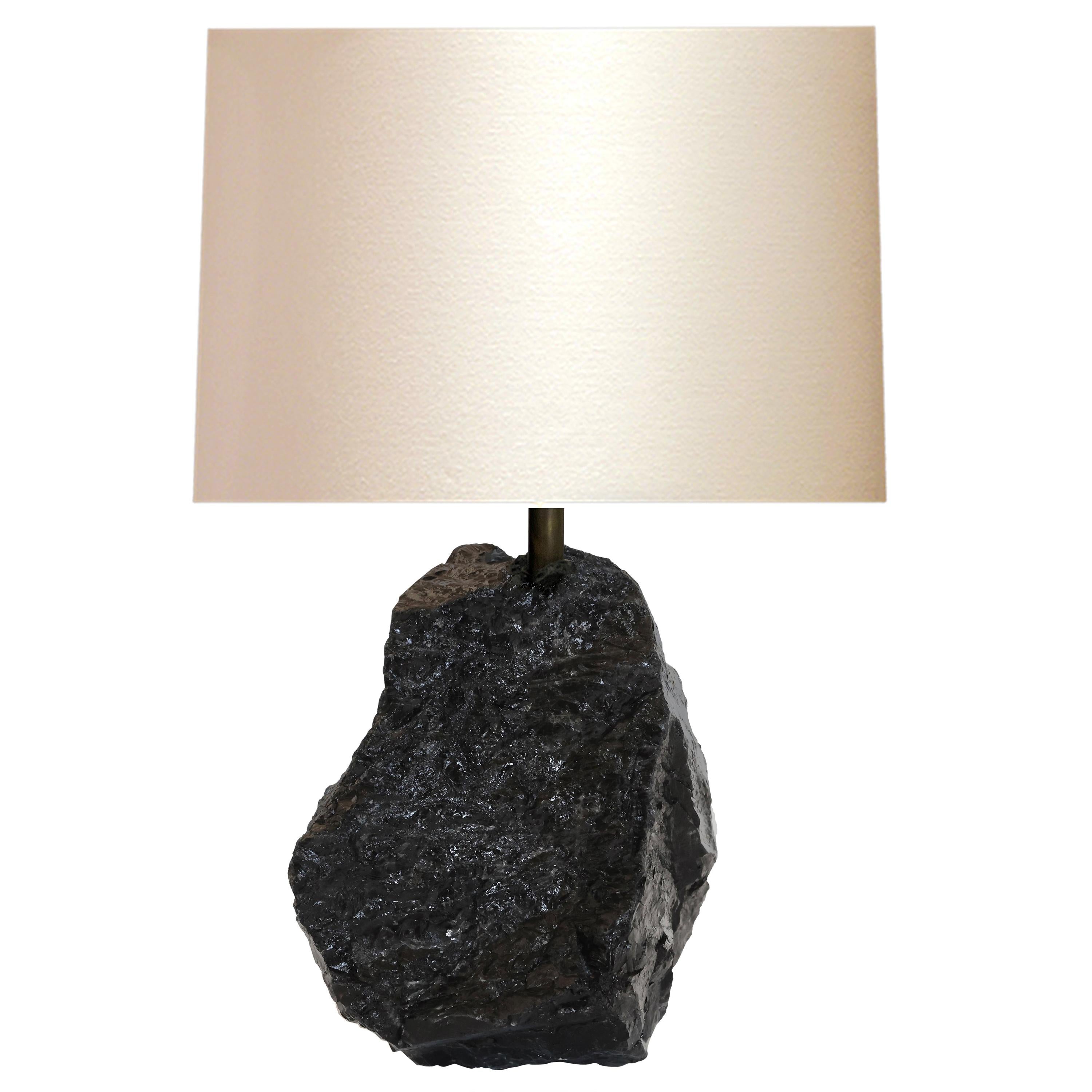 Dark Rock Crystal Quartz Lamp by Phoenix