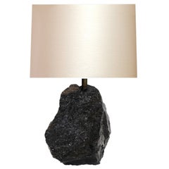 Antique Dark Rock Crystal Quartz Lamp by Phoenix