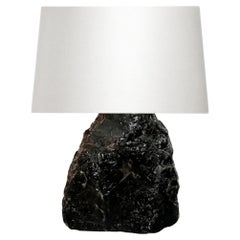 Antique Dark Rock Crystal Quartz Lamp by Phoenix
