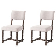 Dark Rustic Farmhouse Spool-Leg Side Chairs (Sets 0f 2)