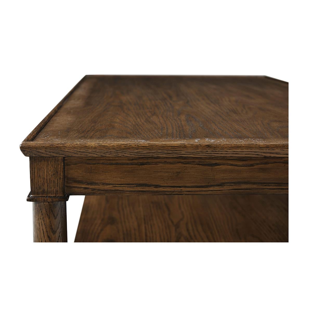 Table basse en chêne rustique foncé Neuf - En vente à Westwood, NJ