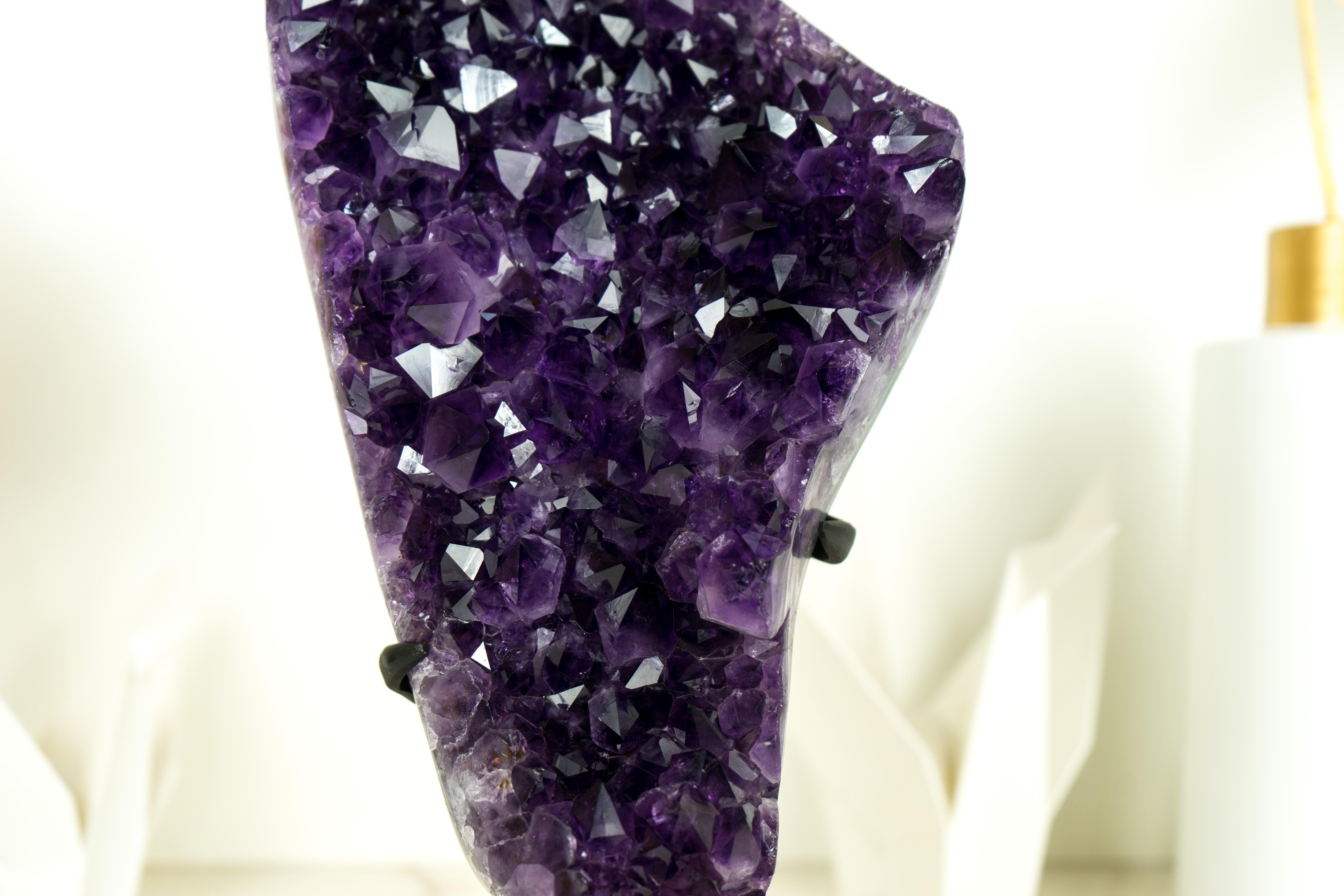 Dark Saturated Amethyst Cluster with AAA Dark Purple Amethyst For Sale 3