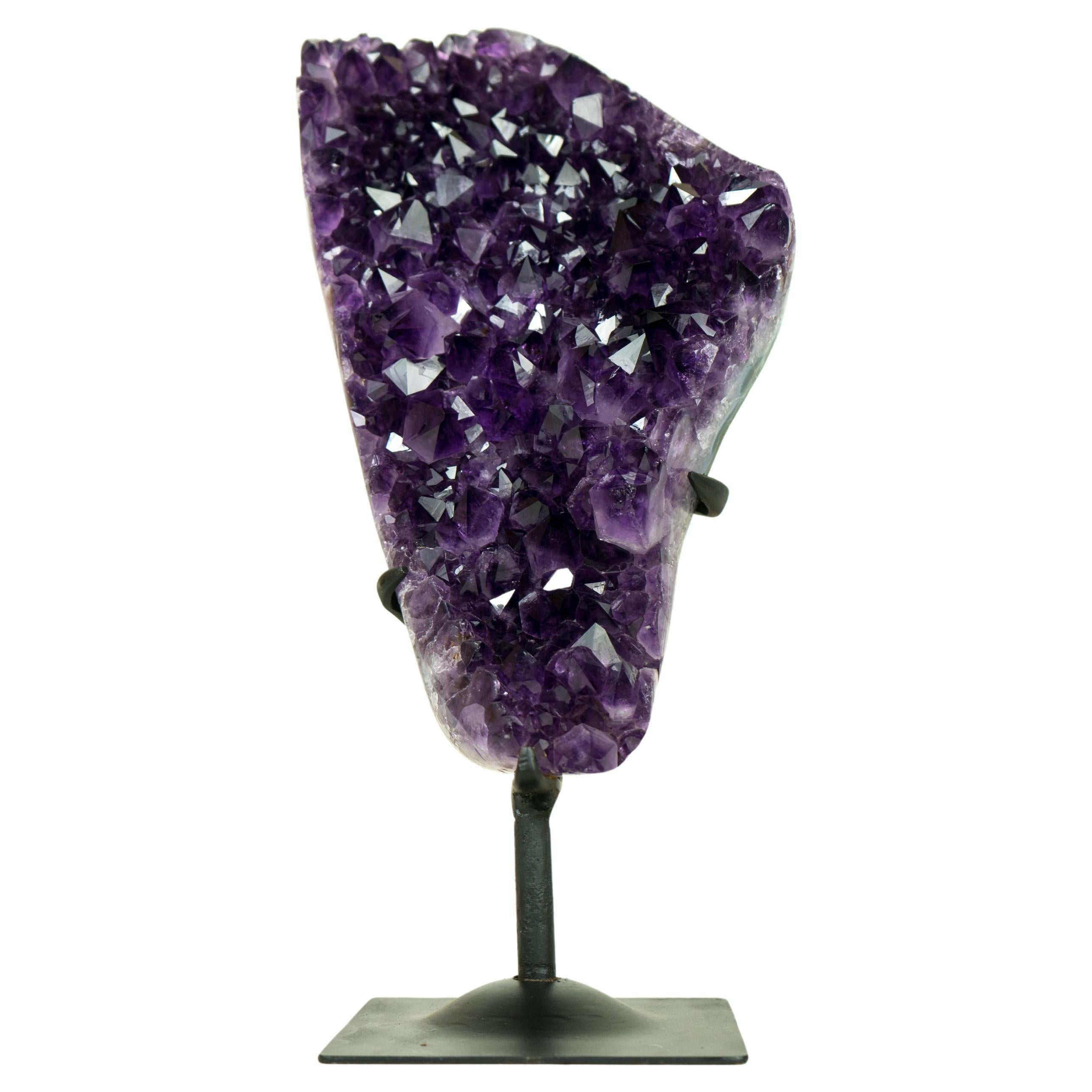 Dunkel gesättigter Amethyst-Cluster mit AAA dunklem lila Amethyst im Angebot